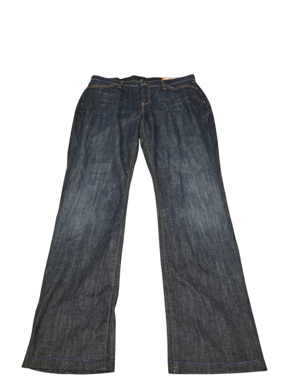 1969 Gap EUC Classix Darkwash Denim Jeans Multicolor Contrast Stitching Size 14R